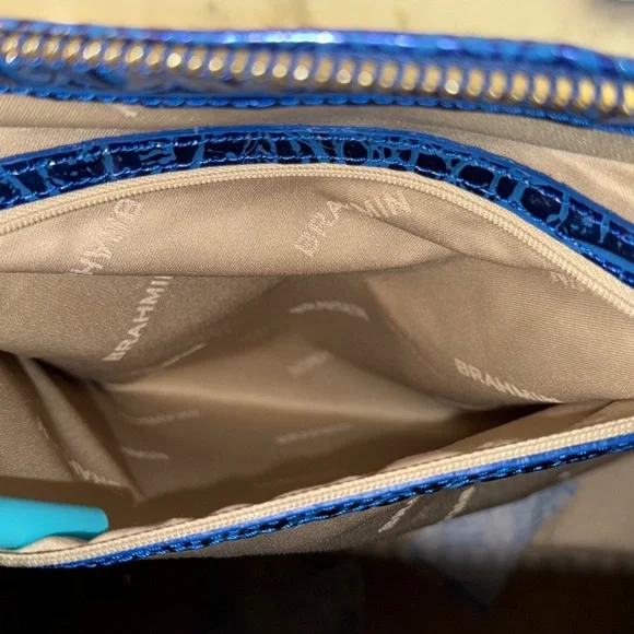 Brahmin Blue Cobalt Potion Caroline Satchel STUNNER Brand New! ALL TAIL Rare - Picture 15 of 16
